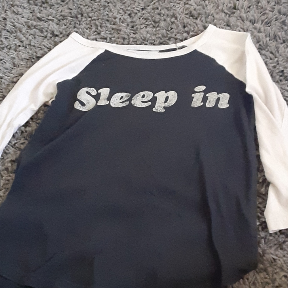 Sleep in long sleeve shirt